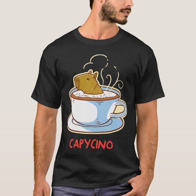 Camiseta presentes de capybara, capycino, café de cappuccin (Frente)