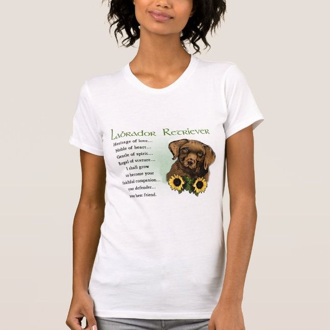 Camiseta Presentes de chocolate Labrador rebitador (Frente)