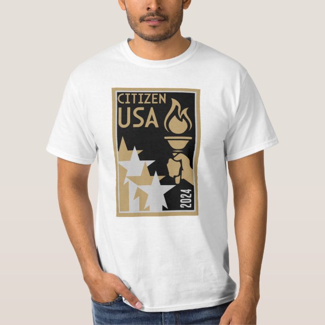 Camiseta Presentes de cidadania americana (Frente)