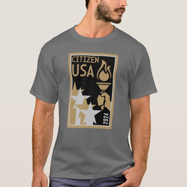 Camiseta Presentes de cidadania americana (Frente)