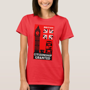 Camiseta Presentes de Cidadania Britânica