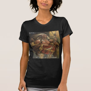 Camiseta Presentes de Citação do Chefe Joseph e da Natureza