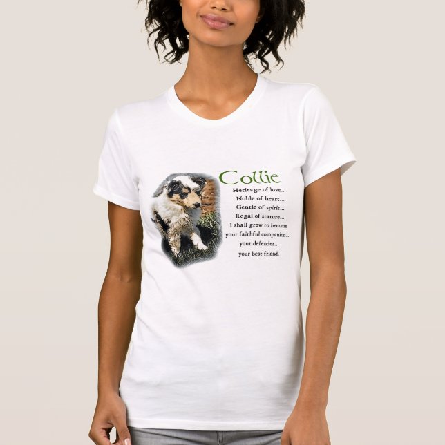 Camiseta Presentes de Collie Rough Rough Blue (Frente)