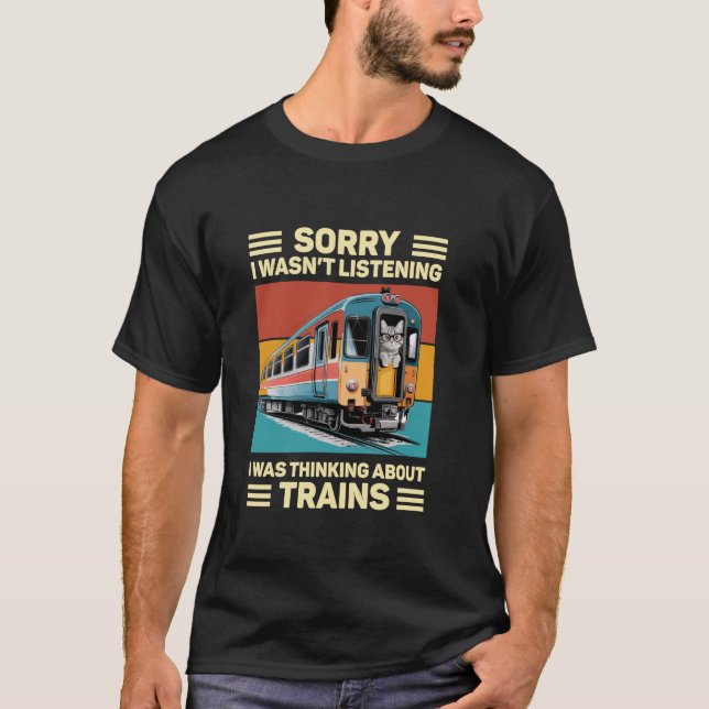 Camiseta Presentes De Comboio Modelo De Condutor Ferroviári (Frente)