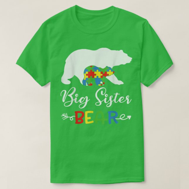 Camiseta Presentes de consciência de Quebra-cabeça do Urso  (Frente do Design)