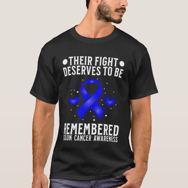 Camiseta Presentes de Conscientização do Câncer de Cólon Câ (Frente)