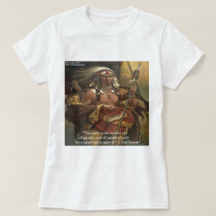 Camiseta Presentes de Cotações do Chefe Joseph e da Naturez