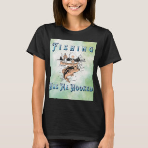 Camiseta presentes de design engraçado de pesca me fisgaram