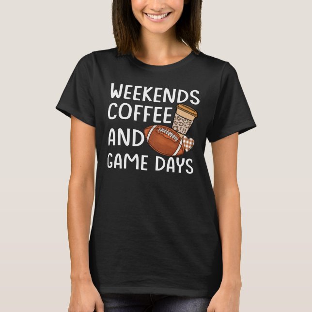 Camiseta Presentes de Dia de Jogo de Futebol de Café de Fin (Frente)