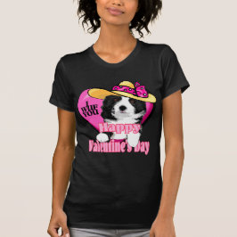 Camiseta Presentes de Dia de os namorados de Collie de Bord