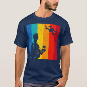 Camiseta Presentes De Drone Pilot Vintage Retro Drone