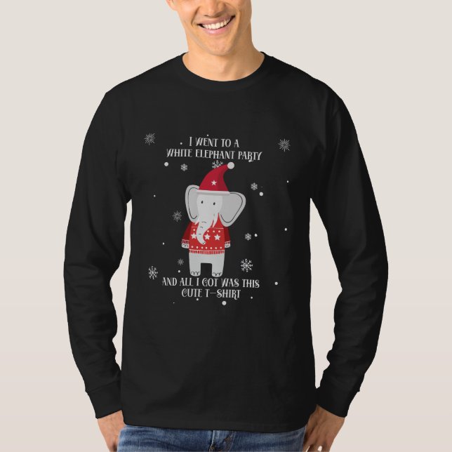 Camiseta Presentes de Elefante Branco | Presente Para Homen (Frente)
