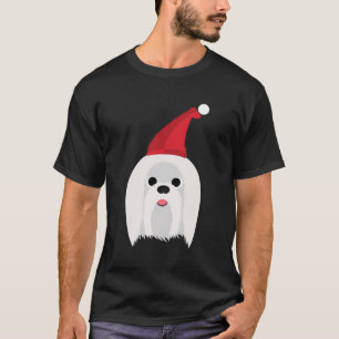 Camiseta Presentes De Feliz Natal Maltês Para Sobremesas De