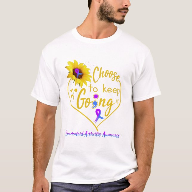 Camiseta Presentes de Fita de Artrite Reumatoide Mês (Frente)