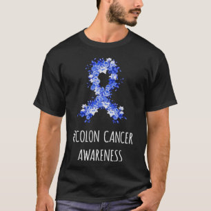 Camiseta Presentes de Fita de Sensibilização do Cancer Colo