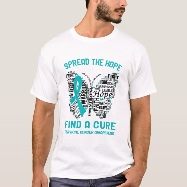 Camiseta Presentes de Fita Mês de Sensibilização do Cancer  (Frente)