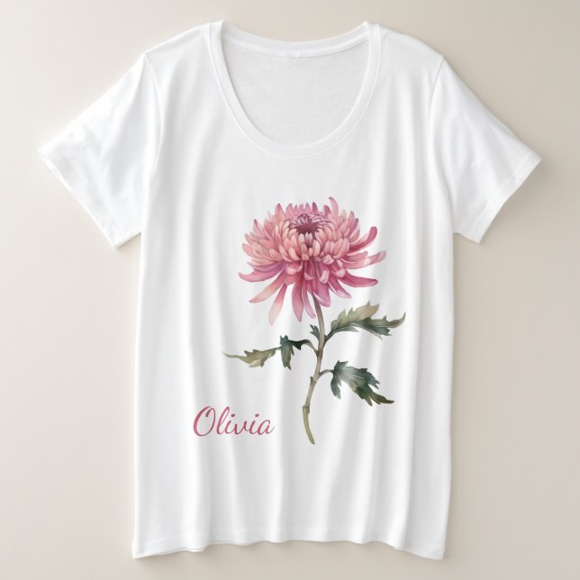 Camiseta Presentes de flores de nascimento de novembro Flor (Frente do Design)