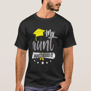 Camiseta Presentes de formatura de mestrado da tia