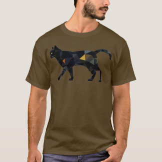 Camiseta Presentes de Gato com Padrão de Triângulos Poligon