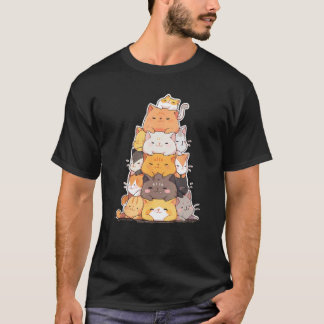Camiseta Presentes de Gato Cottagecore para Meninas e Mulhe