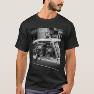 Camiseta Presentes de Gato Gângster Engraçado para Pai de G
