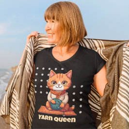 Camiseta Presentes de Gato para Crocheter Mãe Avó