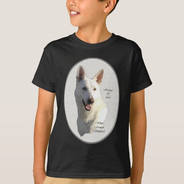 Camiseta Presentes de German shepherd Branco (Frente)