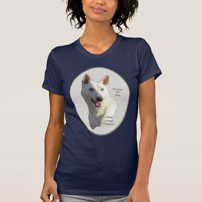 Camiseta Presentes de German shepherd Branco (Frente)