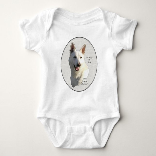 Camiseta Presentes de German shepherd Branco (Frente)