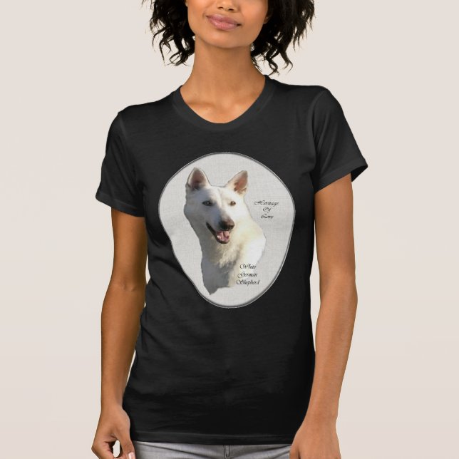 Camiseta Presentes de German shepherd Branco (Frente)