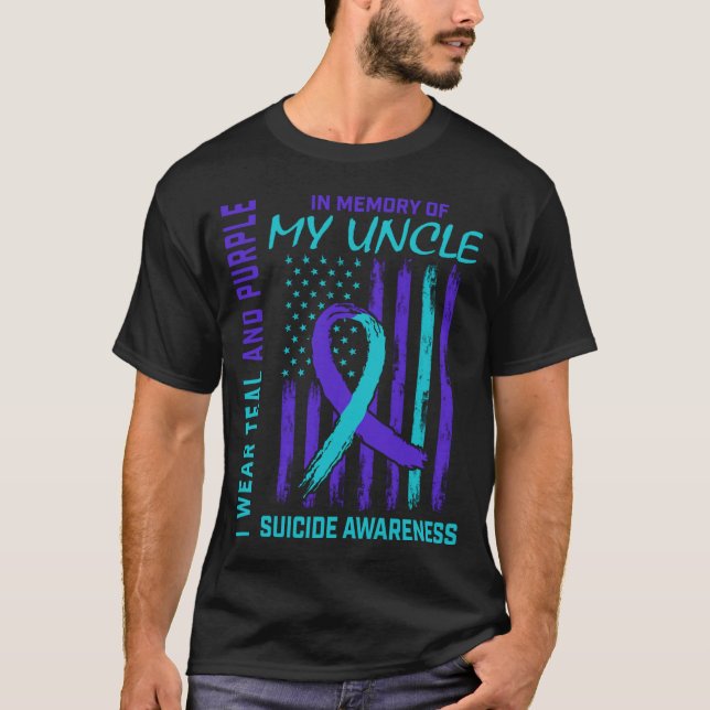 Camiseta Presentes de Luto Perda do Tio Conscientização Ame (Frente)