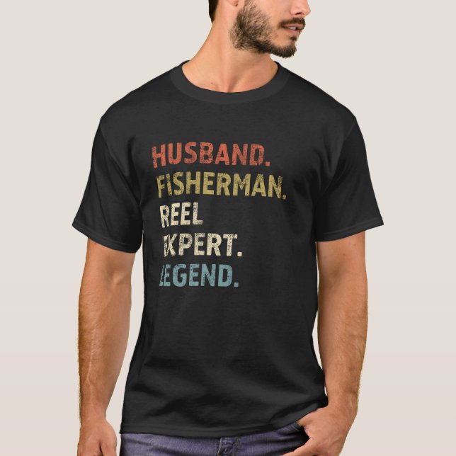 Camiseta Presentes de Marido Pescador Experiente de Carrete (Frente)
