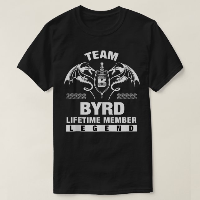 Camiseta Presentes de Membro de Vida da Equipe BYRD (Frente do Design)
