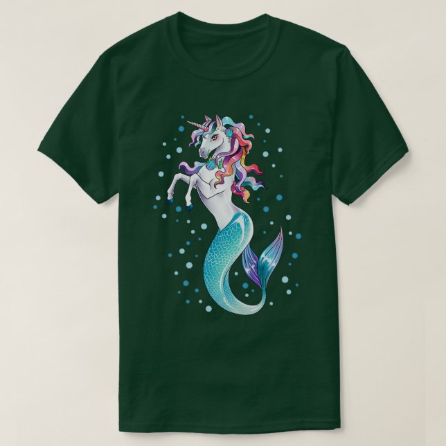 Camiseta Presentes de Mermicorn Mermid da Unicórn (Frente do Design)