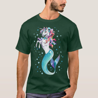 Camiseta Presentes de Mermicorn Mermid da Unicórn