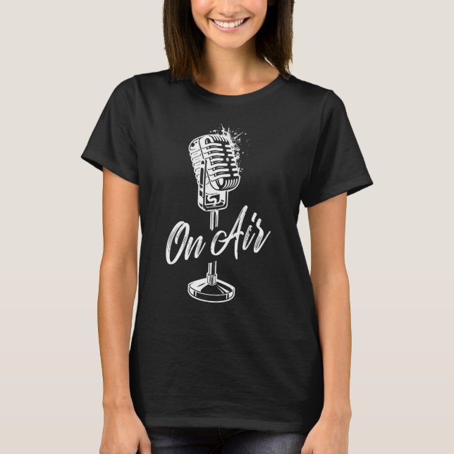 Camiseta Presentes de microfone de ventilação aérea para rá (Frente)