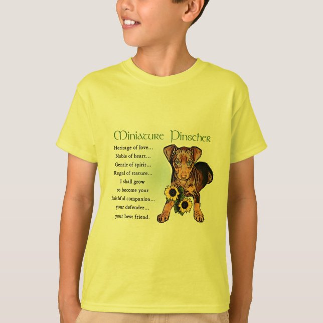 Camiseta Presentes de Miniatura Pinscher (Frente)