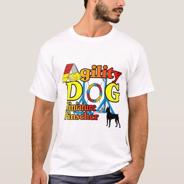 Camiseta Presentes de Miniatura_Pinscher_Agilidade (Frente)