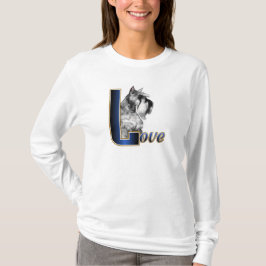 Camiseta Presentes de Miniatura Schnauzer