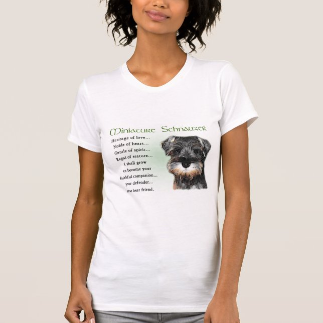 Camiseta Presentes de Miniatura Schnauzer (Frente)