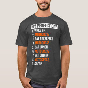 Camiseta Presentes De Motocross no Dia Perfeito Para Homens