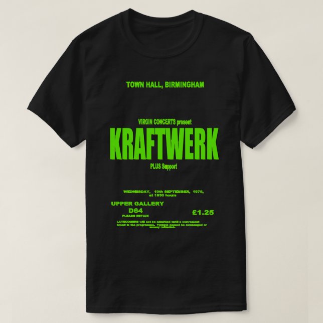 Camiseta Presentes De Música Eletrônica De Kraftwerk Engraç (Frente do Design)