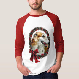 Camiseta Presentes de Natal Borzoi