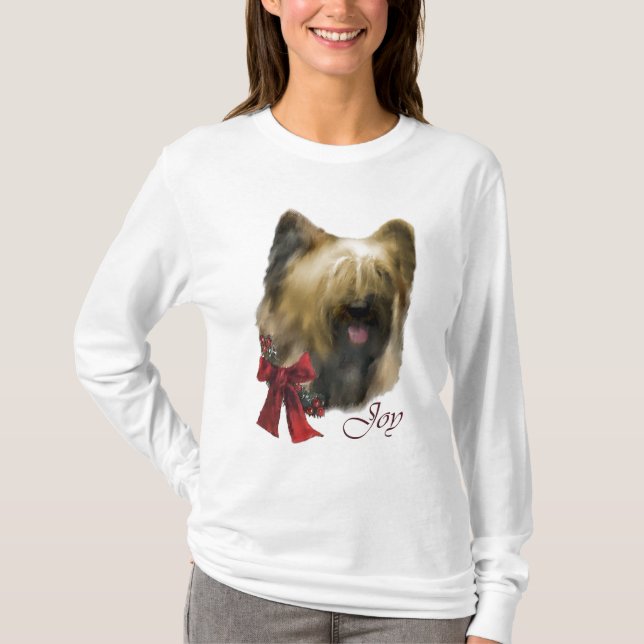 Camiseta Presentes de Natal Briard (Frente)