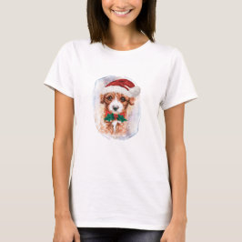 Camiseta Presentes de Natal Cavoodle Para Amantes de Cães