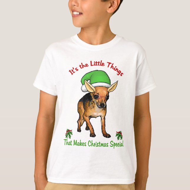 Camiseta Presentes de Natal Chihuahua (Frente)