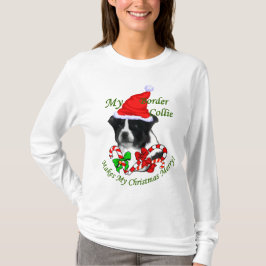 Camiseta Presentes de Natal da Border Collie