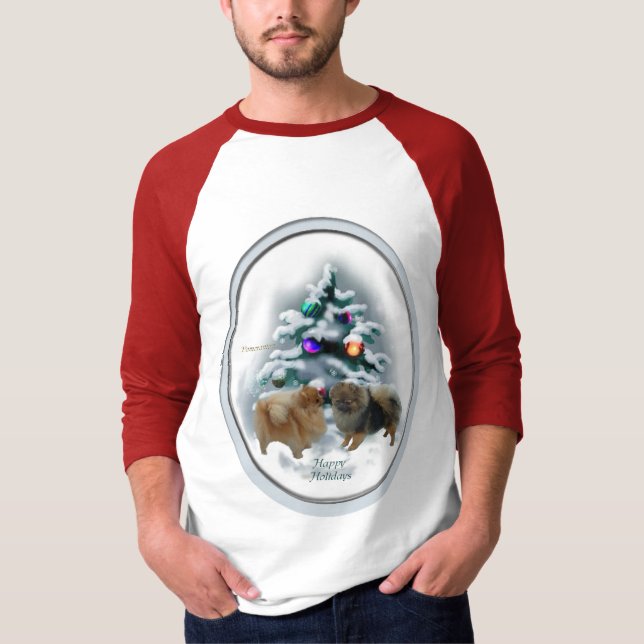 Camiseta Presentes de Natal da Pomerânia (Frente)