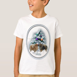 Camiseta Presentes de Natal da Pomerânia