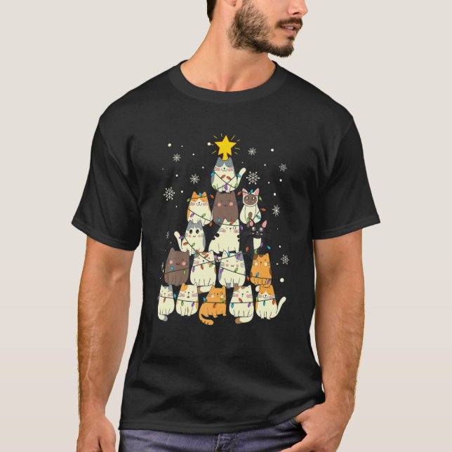 Camiseta Presentes De Natal De Catmas De feliz Para Os Home (Frente)